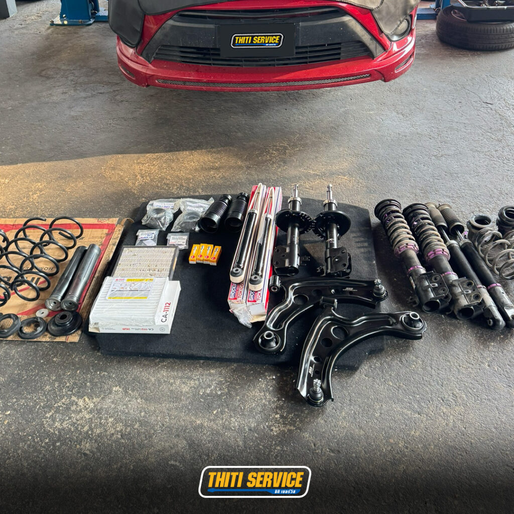 TOYOTA VIOS เปลี่ยนโช้คแท้ ซ่อมช่วงล่างยกชุด