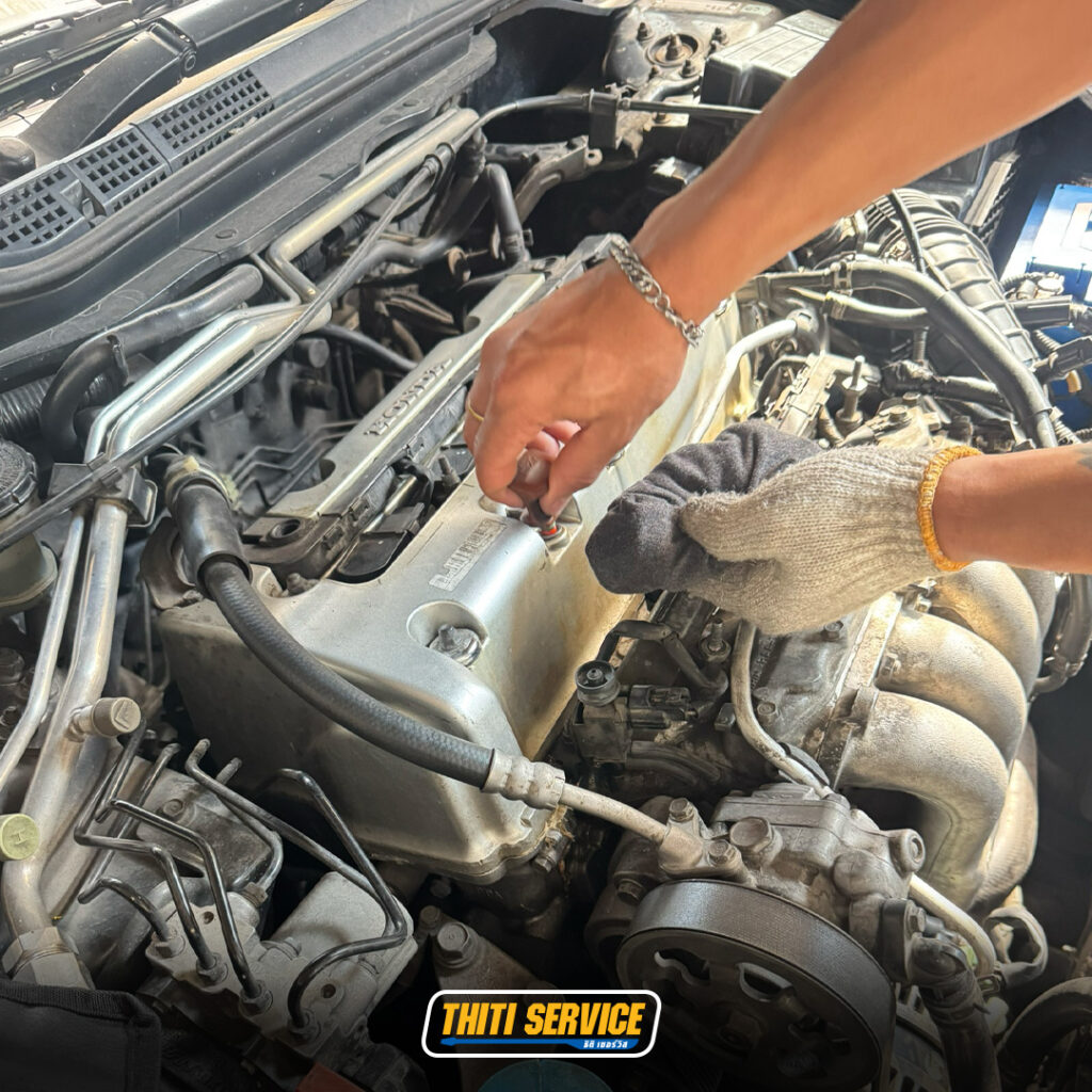 Honda Accord รอบเดินเบาสูง-กินน้ำมันผิดปกติ! แก้จบตรงจุดที่ Thiti Service อู่ซ่อมรถกาญจนบุรี