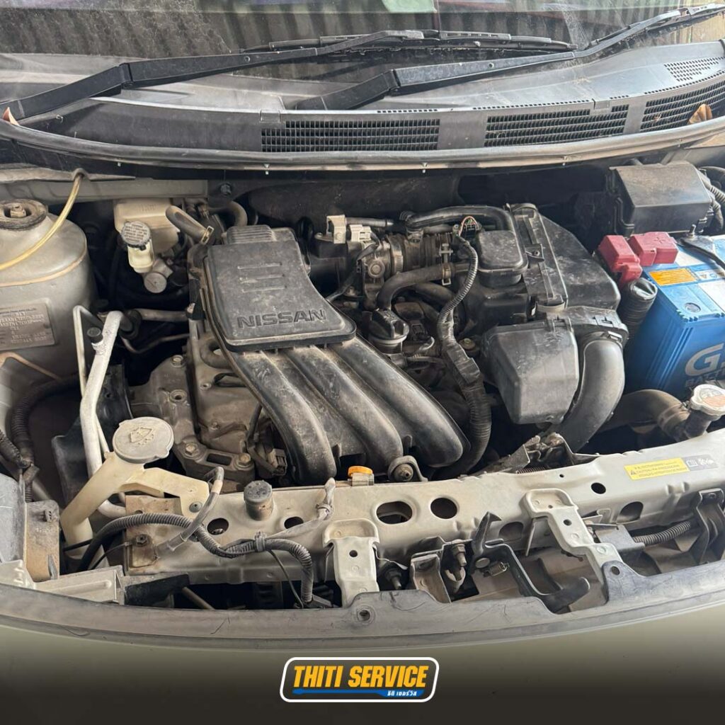 nissan almeraเปลี่ยนน้ำมันเกียร์cvt-น้ำยาล้างEGR - ธิติเซอร์วิส - อู่ซ่อมรถยนต์ กาญจนบุรี TS2569_0086-2 copy 2