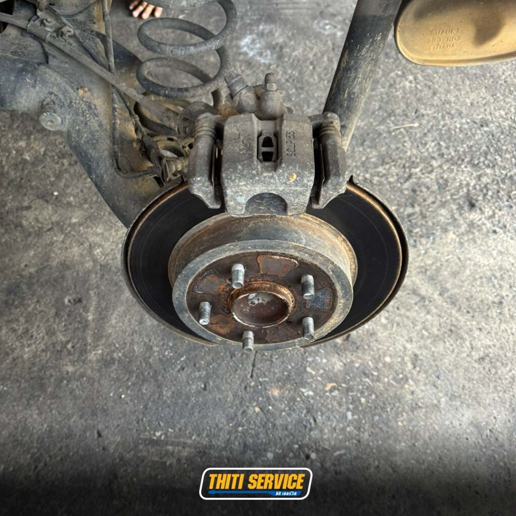 ธิติเซอร์วิส - อู่ซ่อมรถยนต์ กาญจนบุรี-TS2569_0169-SUZUKI SX4 เปลี่ยนผ้าเบรคbrambo-เจียรจานเบรค copy-2